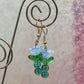 Flower earrings: Blue