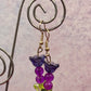 Purple flower earrings