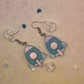 Rocket Ship Earrings: Blue