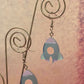 Rocket Ship Earrings: Blue