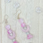 Pink Flower Moon Earrings