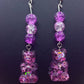 Purple beaded Gummy Bear earrings