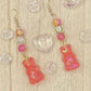 Beaded Red Gummy Bear Earrings