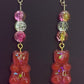 Beaded Red Gummy Bear Earrings