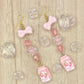 Strawberry Milk Earrings with Bows