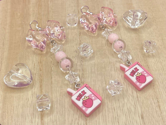 Strawberry Milk Earrings