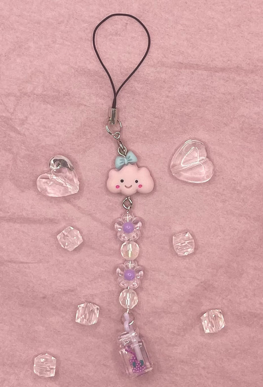 Purple Cloud Phone Charm