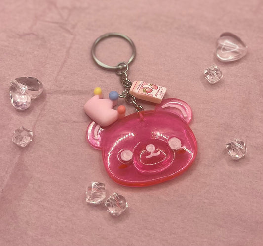 Pink Bear Keychain