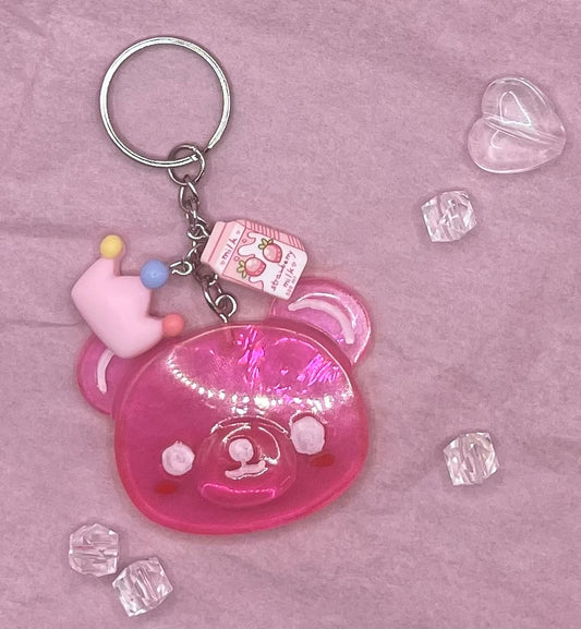 Pink Bear Keychain