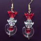 Red Flower Moon Earrings