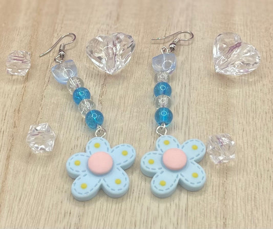 Blue Flower Earrings