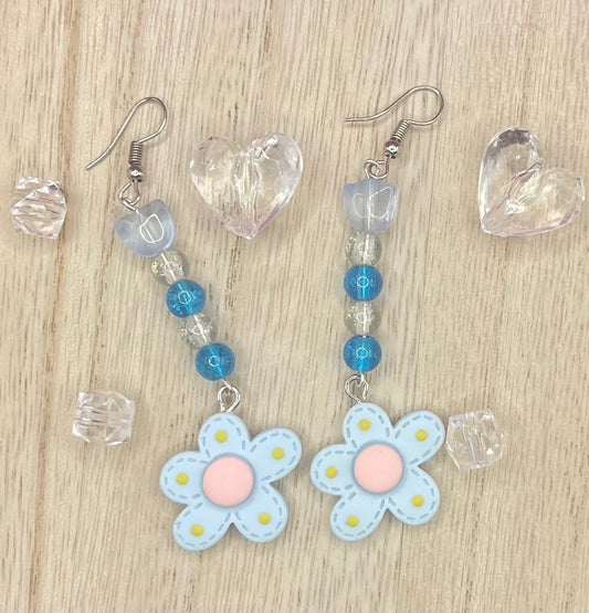 Blue Flower Earrings