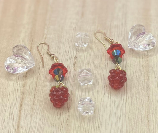 Red Raspberry Earrings