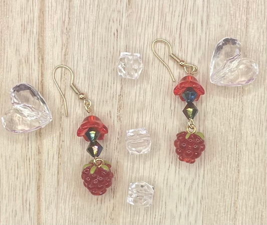 Red Raspberry Earrings