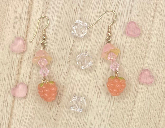 Pink Raspberry Earrings