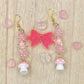 Light Pink Mushroom Earrings