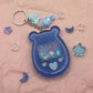 Big Blue Gamer Bear Shaker Keychain