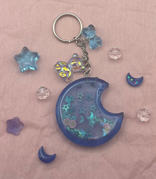 Blue Moon Shaker Keychain