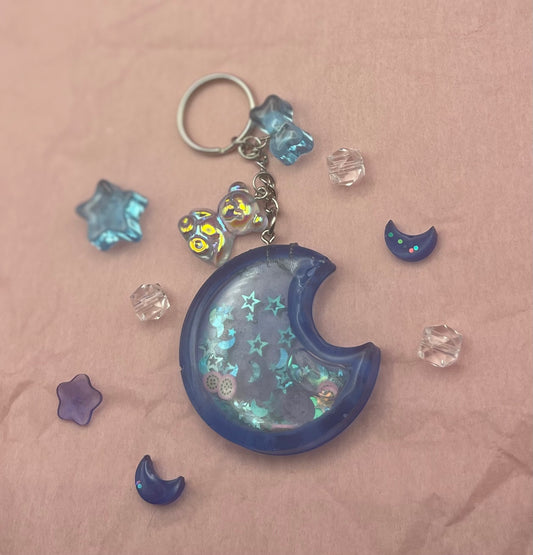 Blue Moon Shaker Keychain