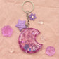 Purple Moon Shaker Keychain