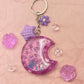 Purple Moon Shaker Keychain