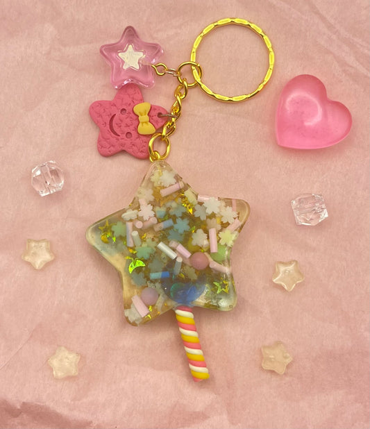 Galaxy Star Wand Keychain